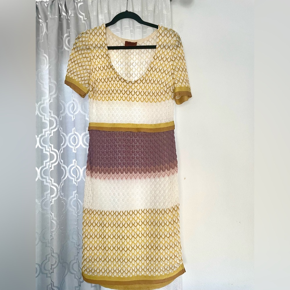 Missoni mid-length yellow dress, size 44